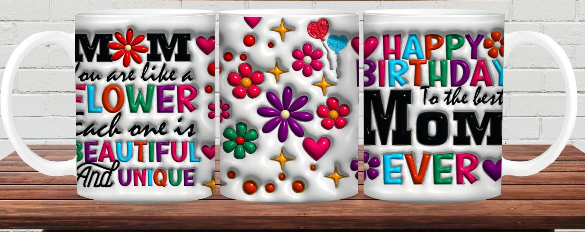 3D Mother S Day Mom Ceramic Coffee Mark Cup Mama Coffee Tea Cup New Dog Birthday M1