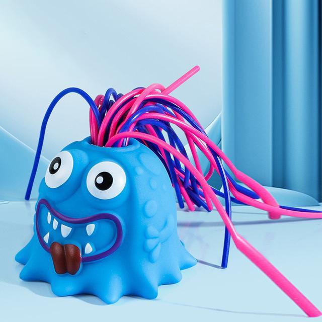 Fun Hair Pulling Fidget Screaming Monster Toys Funny Anti Anxiety Toys Venting Novelty Toys синий