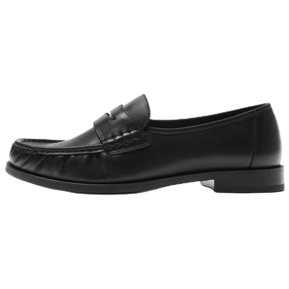 

Zara Кожаный Винтажный Удобный Минималистичный Повседневный Классический С Накладным Карманом Лоферы Мужские Лоферы Черный 2621520800 40