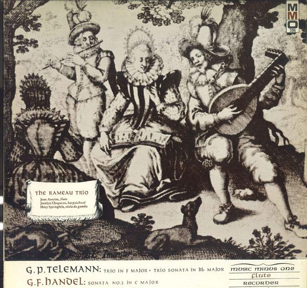

LP Record RAMEAU TRIO Telemann Trio In F Major Trio Sona MMO206 MUSIC MINUS ONE 1972 US Classical Used
