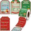 200pcs/roll Merry Christmas Gift Tags Santa Claus Label Stickers Christmas Present Wrapping Decoration DIY Festival Party Cards