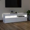 TV Cabinet with LED Lights White 120 X 35 X 40 Cm