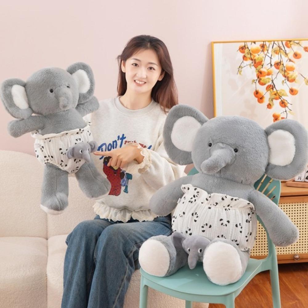 Creative Cartoon Elephant Plushie Cute Animal Stuffed Toys Run Elephant Plush Doll  Boys and Girls
