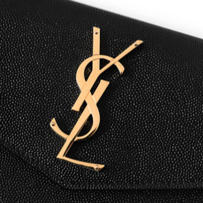 Saint Laurent Cassandra Monogram Uptown Gold Envelope Clutch Bag 565739 1gf0j