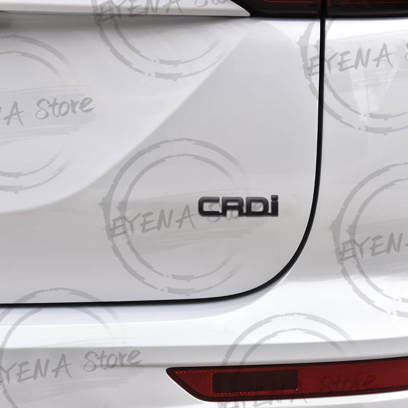 KMWL7 CRDi Logo Lettering Metal Badge Stickers Car Rear Trunk Body Emblem For Kia Sorento Carens Carnival Sportage Hyundai Tucson Kona
