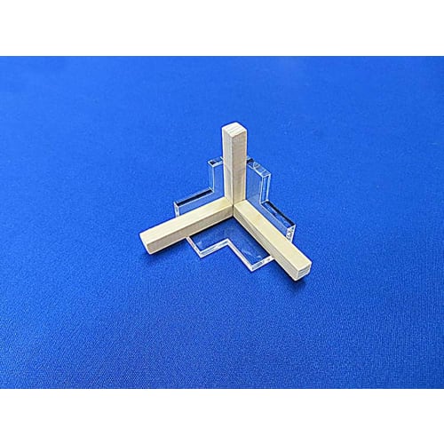 Shimomura Alec "Shokunin Katagi" Clear Acrylic Three-Way Right-Angle Triangle for Plastic Models, AL-K219
