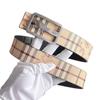 Smooth Buckle Leather Belt - Fashionable Business & Jeans Waist Accessory