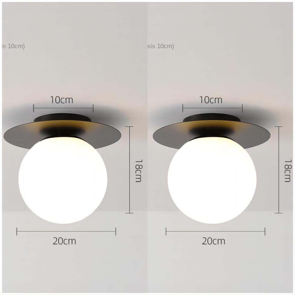 lndoor LED Ceiling Lamp for Modern  Glass Ball Black Gold LED Ceiling Lights Chandelier Lighting for Home Balcony Light Fixtures