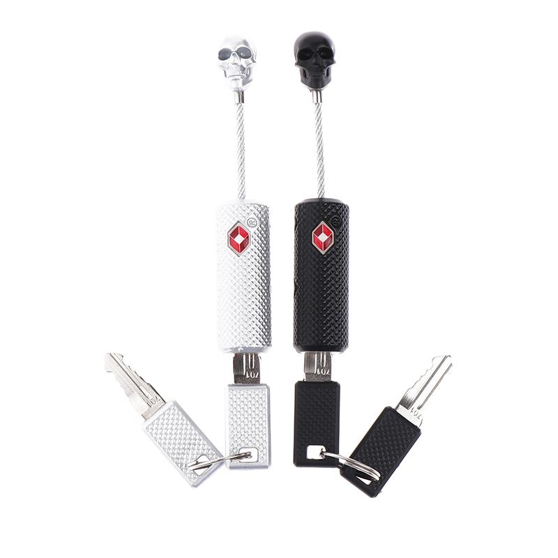 Celní zámek Overseas Lebka Kovový vozík Kufr na zavazadla Batoh Visací zámek s ocelovým lankem Zámek proti krádeži Zámek na zavazadla