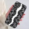 Nouvelle coque de téléphone tendance avec imprimé dentelle noire pour Samsung Galaxy A73,23,53,33,14,24,13,72,22,52,32,54,A34 Housse souple