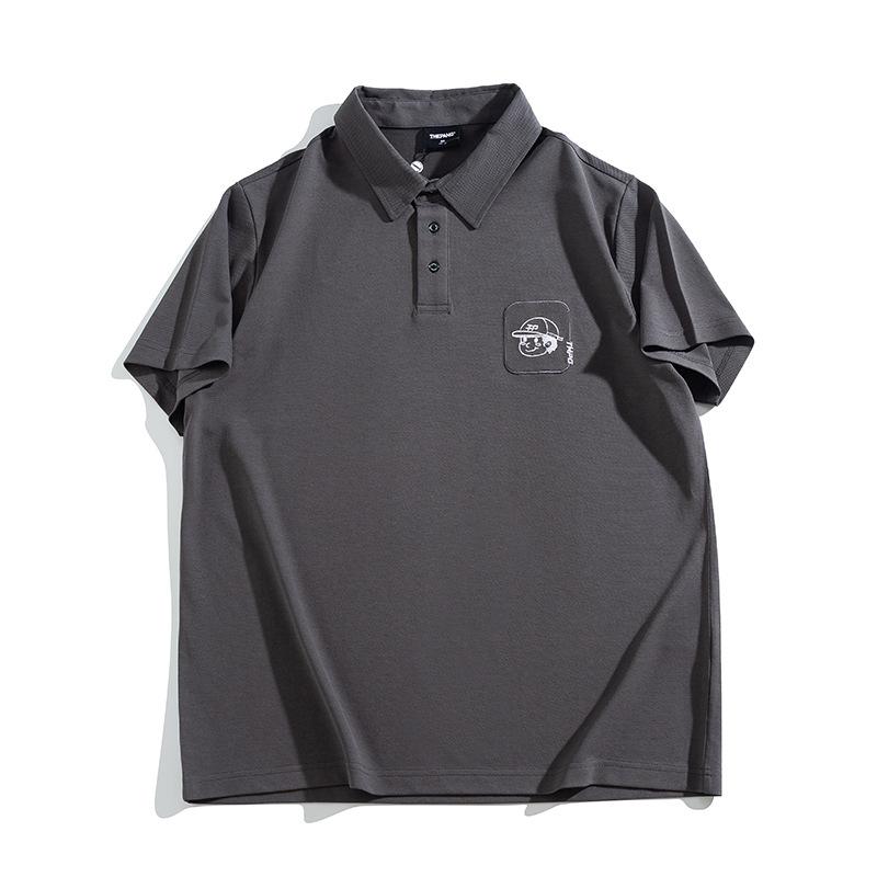 

Трендовая мужская рубашка-поло свободного кроя большого размера, влагоотводящая, мягкая, качественная, дышащая, устойчивая к сминанию, повседневная, спортивная, с коротким рукавом, с воротником 8XL темно-серого