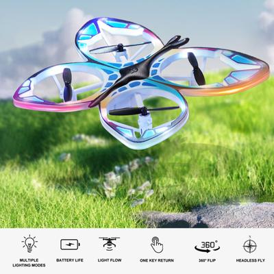 Mini Drone for Kids Remote Control Drone with Colorful Light 3D Flip, Headless Mode, Altitude Hold Ideal Gift Toy for