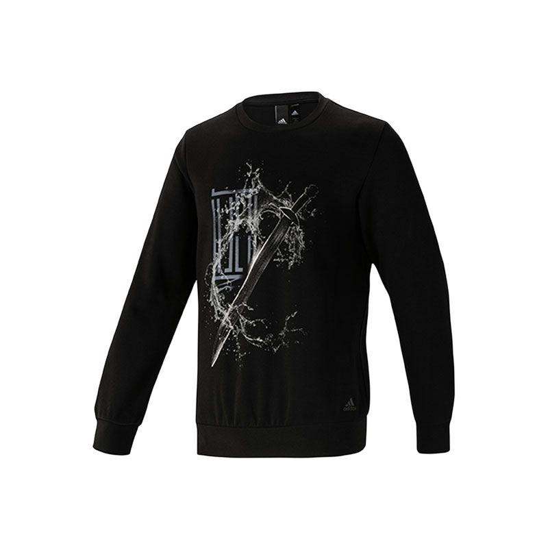 adidas SS20 Printing Casual Round Neck Black Men s FK4483 S