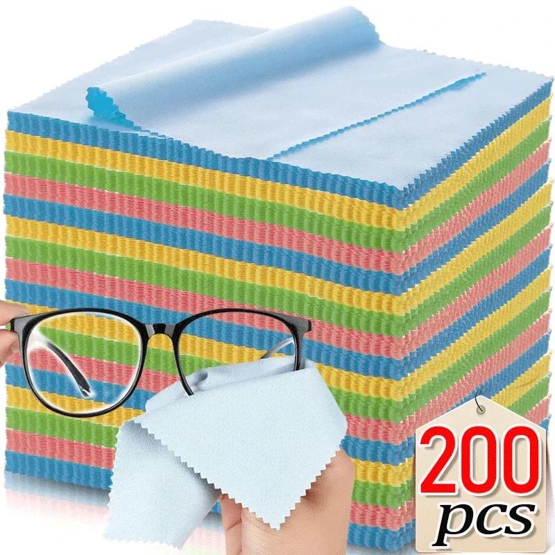 10-200PCS 13x13cm Glasses Clean Cloth Microfiber Cleaner Cleaning Cloth For Phone Screen Camera Sunglasses cloth Color Random