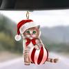 Cat Acrylic Cute Pendant With Ball Fun Car Decoration Charming Hanging Accessory Vehicle For
