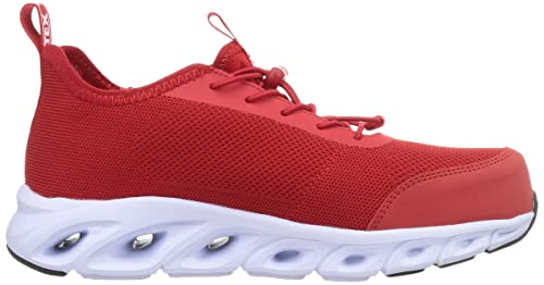 Tartex AZ51667 Safety Shoes, Work Shoes, Resin Toe Cap, Lightweight, Breathable, Cushioned Knit, Heel Tread, 3E, Red, Size 28.0 cm