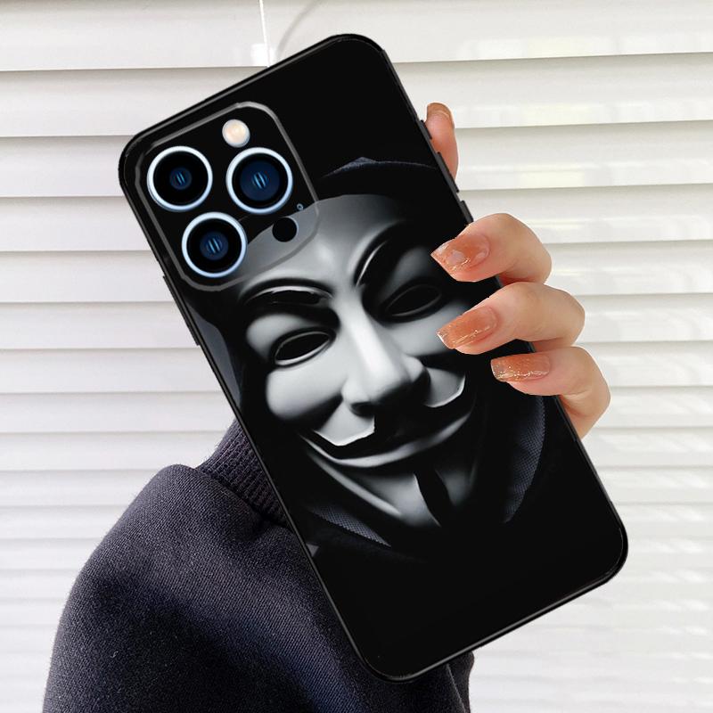 V for Vendetta Case For iPhone 16 15 13 14 Pro Max 12 Mini 11 14 Pro Max X XS XR Plus Soft Cover Coque