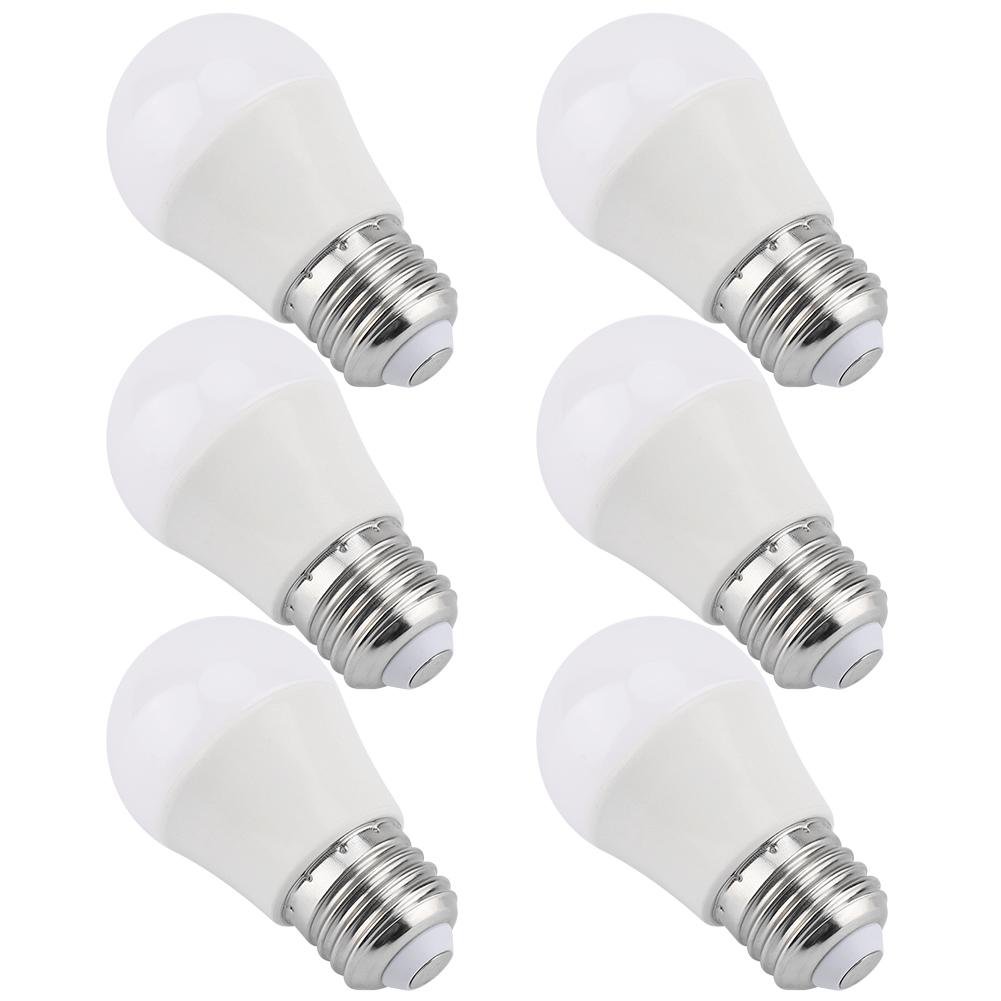 6 PCS 5W Mini Lâmpadas LED Branco Quente E26 Base G45 Lâmpadas Iluminação Acessório