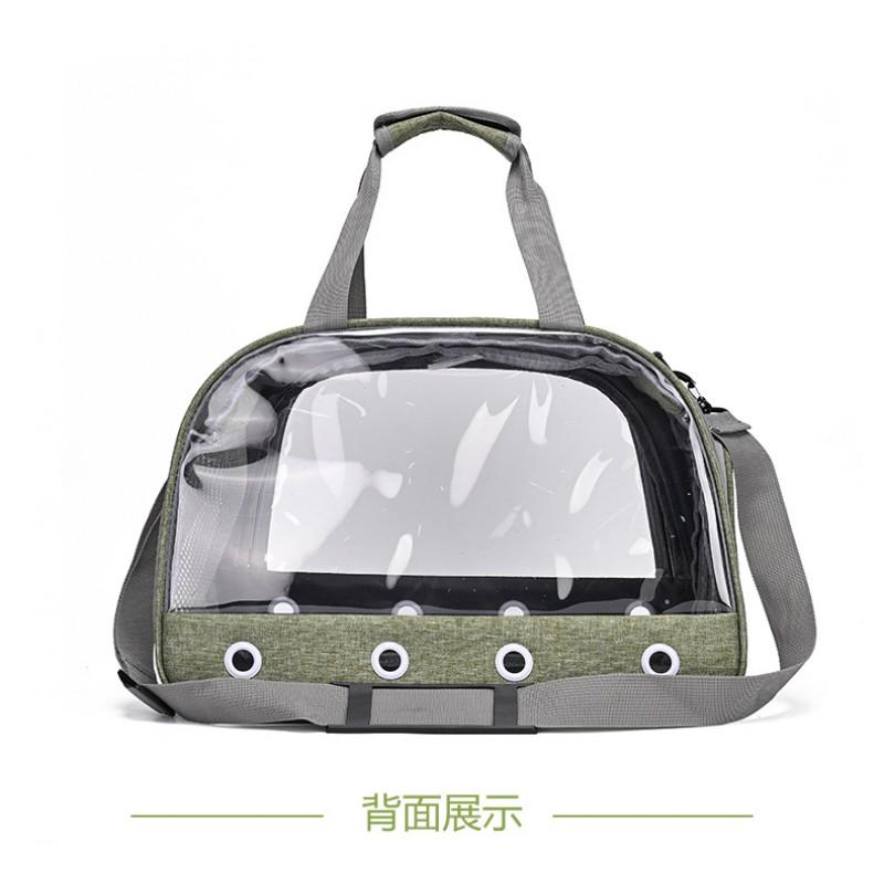 Transparent Window Pet Carrier Bag Small Dogs Cats Breathable Ventilated Travel With Multiple Air Vents Oxford Fabric