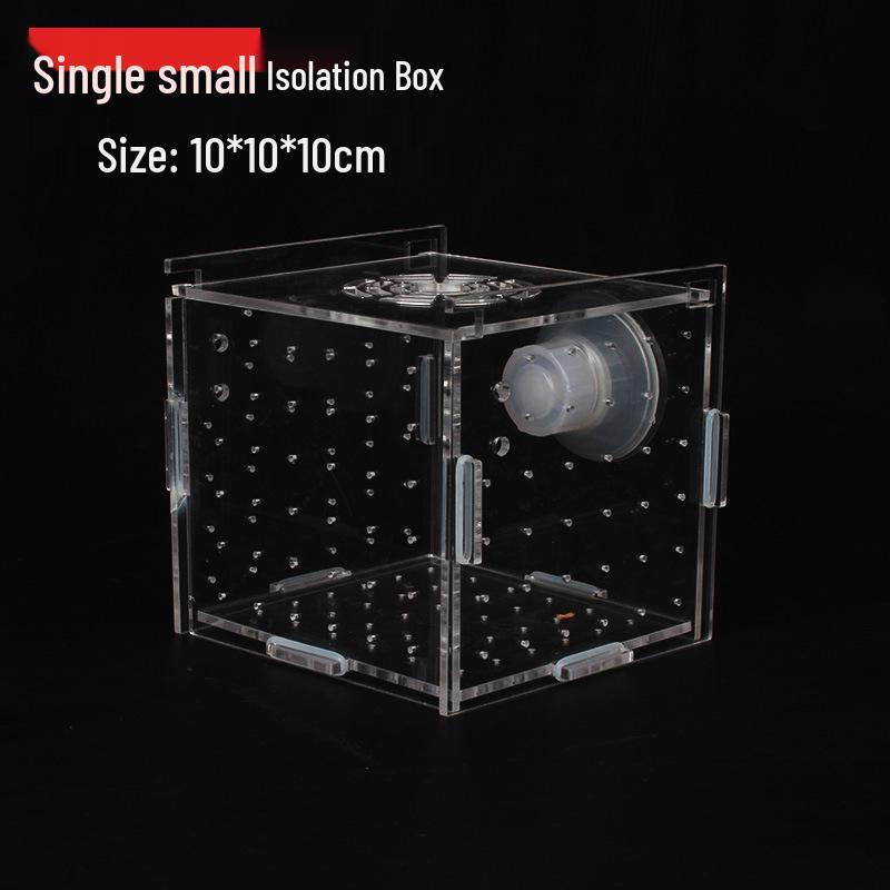 Akrylový akvarijní chovný box: Průhledná izolační síťka pro líhnutí a odchov v jednokomorových/dvoukomorových/vícekomorových líhních