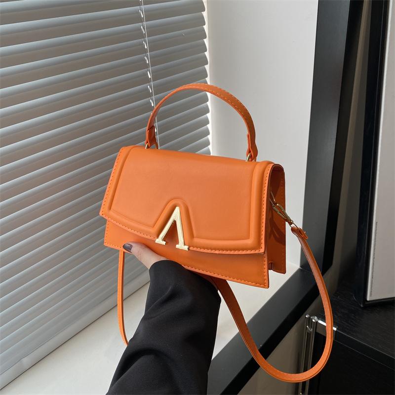 Fashion Texture Portable Small Square Bag Casual New Women's Shoulder Underarm Bag Solid Color Messenger Bag