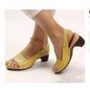 Women's Gladiator Sandals Buckle Strap Woman Chunky Heels Peep Toe Ladies Casual Shoes Female Summer Autumn Fashion Sandals