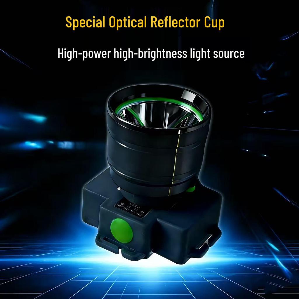 Rechargeable LED Headlamp: Super Bright, Long-Range, Waterproof, Ultra-Long Battery Life, Miner’s Laser Cannon Flashlight.
