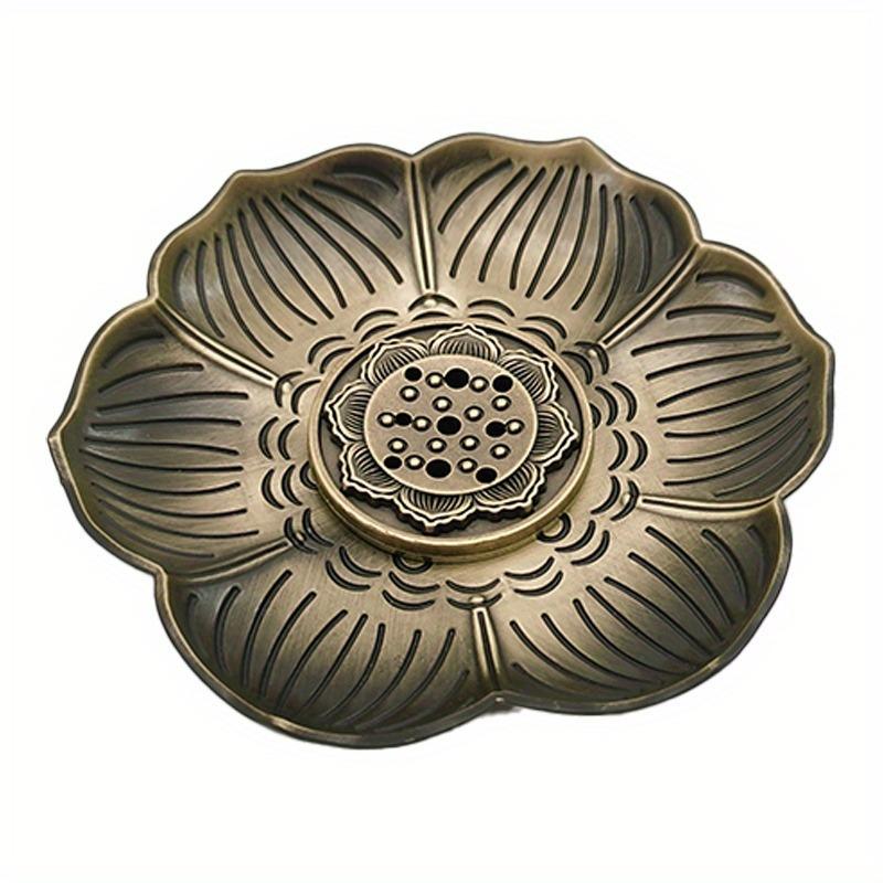 Plum Blossom Incense Stick Holder, Flower Shaped Metal Incense Burner, Craft Ornament for Spa, Yoga, Meditation, Home Decor