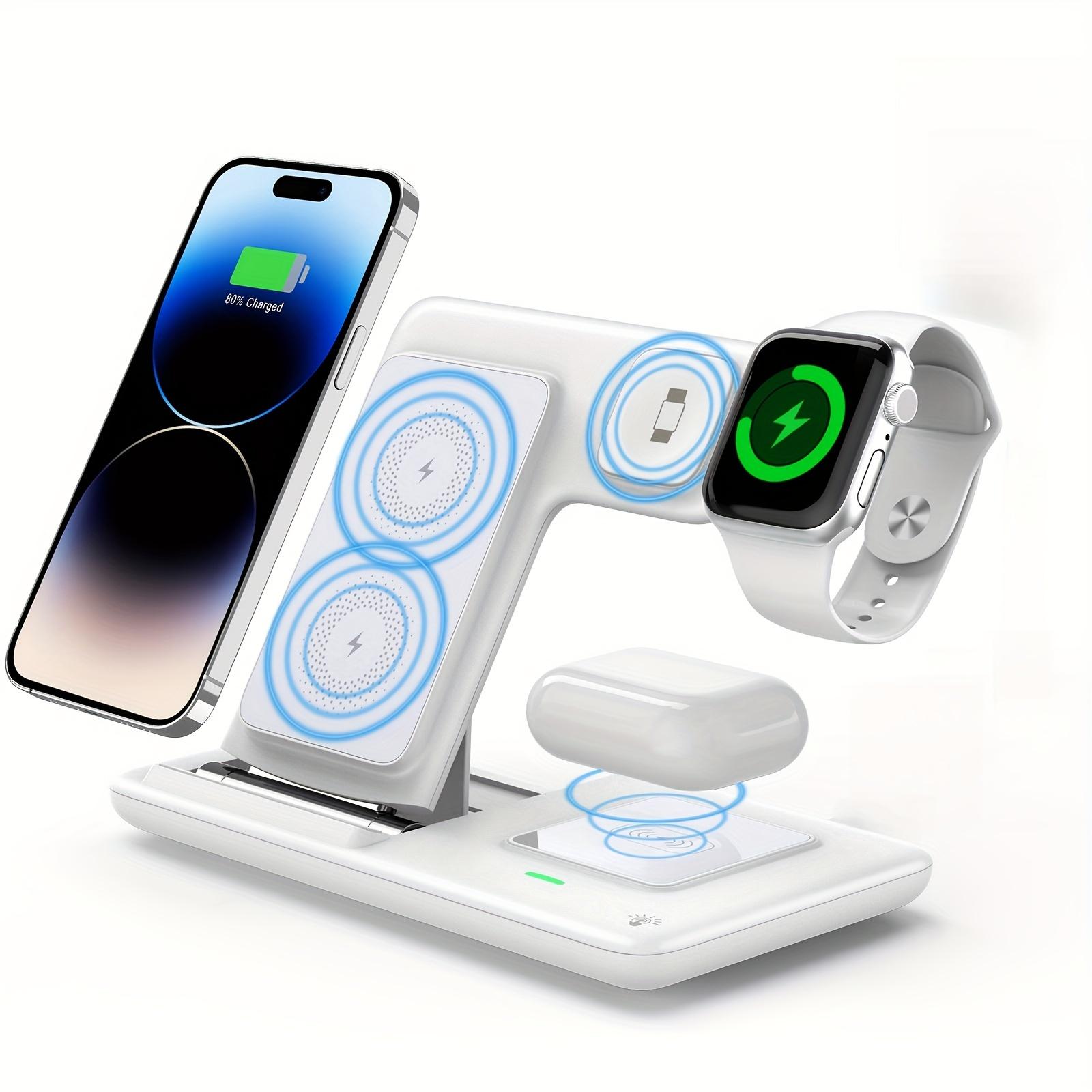 

1PC multi-device wireless charging station foldable three-in-one fast charging bracket is suitable for iWatch iPhone series белый