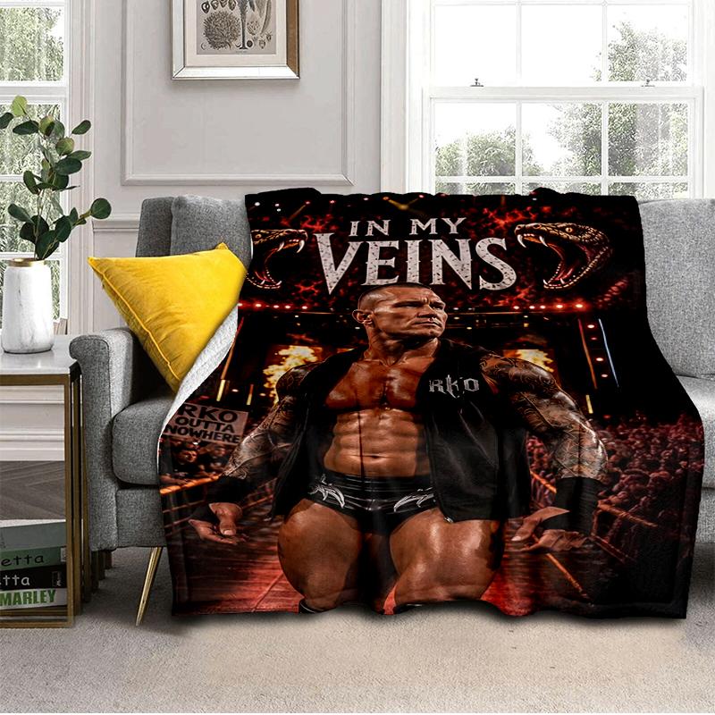 Wrestling Champion With Wwe Title Blanket Lightweight Ideal Bedding Blanket Perfect for Travel, Living Rooms, Offices, Sofas, Fan Christmas Gift