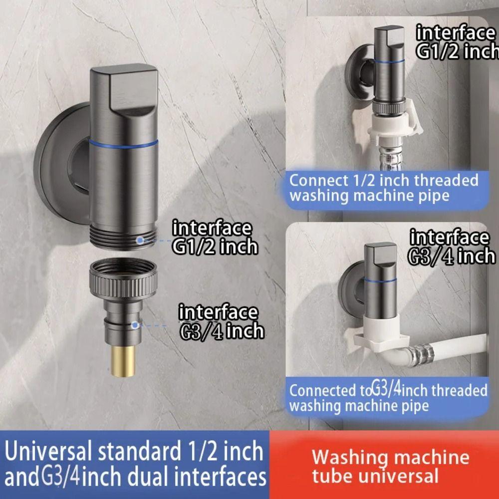 Wall Mounted Washing Machine Tap G1/2 Toilet Triangle Valve Bathroom Accessories Faucet Kitchen