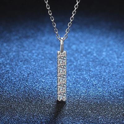 D Color 0.5ct Certified Excellent Cut Moissanite Pendant for Women S925 Sterling Silver Necklace Elegant Shiny Diamond Jewelry