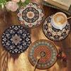 4 Pezzi Sottopentola Rotondi Stile Boho Sottobicchieri Isolanti Termici Sottobicchieri Tappetini per Tazze da Caffè Tavolo da Pranzo