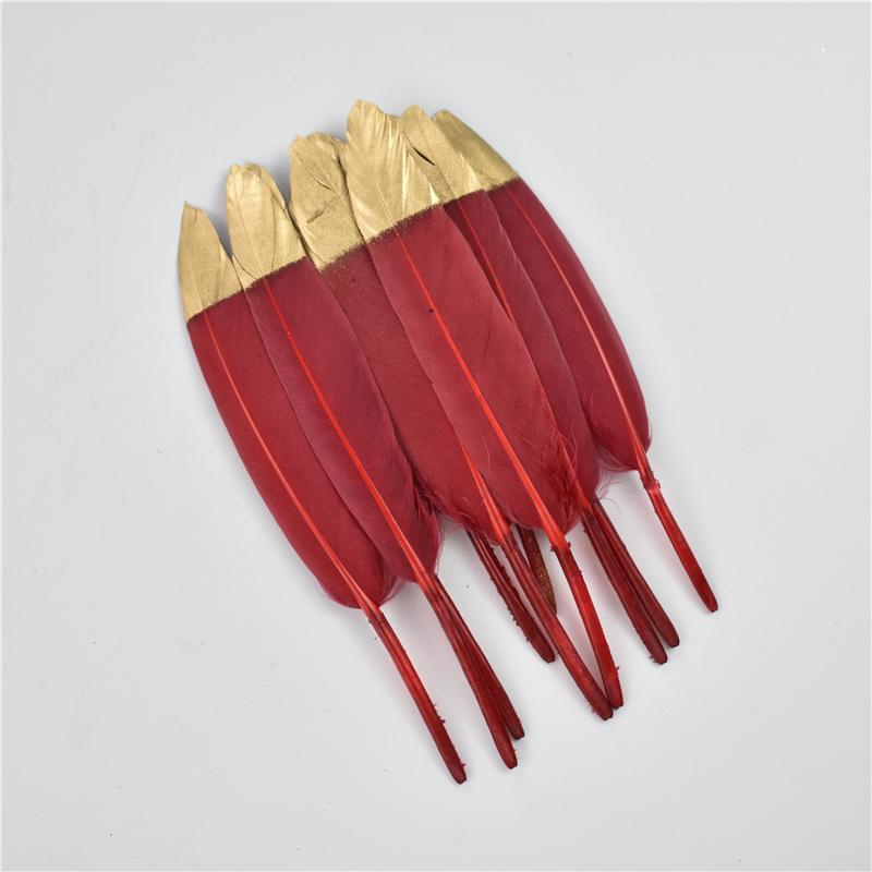 10-15cm/4-6inch Golden Powder Dipped Duck Feathers for Crafts Natural Feather Handicraft Accessories Diy Decoration