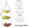 Wrought Iron Three-Tier Folding Fruit Storage Basket
