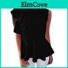 Women's Fashion Summer Round Neck Irregular Ruffled Slim Sleeveless Solid Top For Effortless Style
