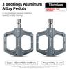 WEST BIKING Bicycle 3 Bearings Pedal Multicolor Lightweight Anti-Slip Flat Pedals Aluminum Alloy Road Bike Pedal BMX MTB Parts