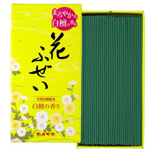 

Kameyama Hanafuzei Yellow Sandalwood Incense Sticks, Approx. 100g, 265 Sticks, Medium Smoke