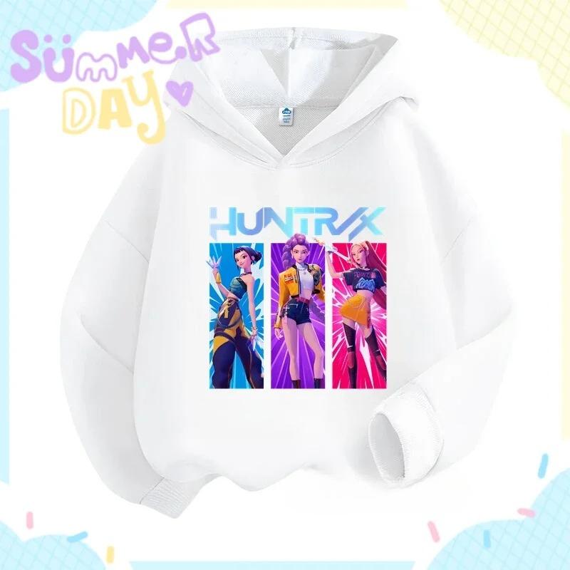 Kpop Demon Hunters Anime Girls Hoodie Cartoon Printed Casual Warm Comfortable Autumn Winter Hoodies