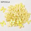 50/100 pezzi Rosa Bianco Kawaii Fiocco Ciondolo per Unghie 3D Resina Fiocco Flatback Gemme per Unghie 8*10mm Strass Gioielli per Nail Art #Papillon