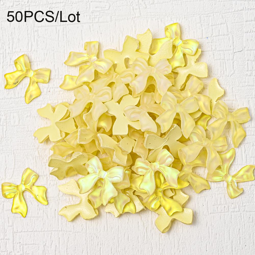 50/100 pezzi Rosa Bianco Kawaii Fiocco Ciondolo per Unghie 3D Resina Fiocco Flatback Gemme per Unghie 8*10mm Strass Gioielli per Nail Art #Papillon