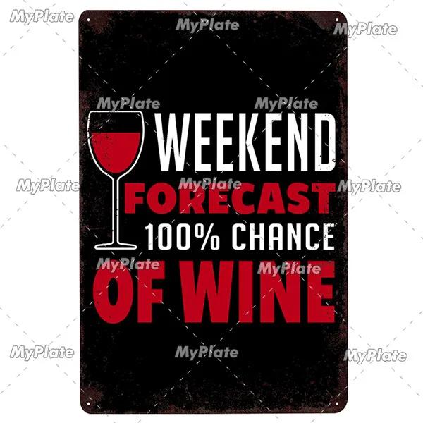 WINE Metal Sign Vintage Plaque Tin Sign Plate Wall Decor For Bar Club Man Cave Wine Kiln Art Painting Alcohol Poster