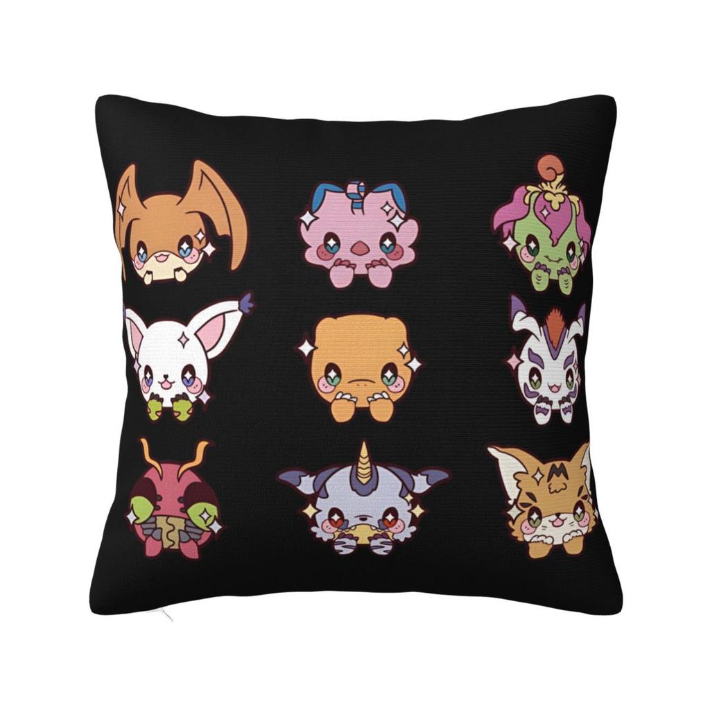 Trendy Seat Digital Monster Digimon Decor Pillowcase Stuff Pillow Cover Square Multi-Size