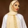 180*70cm Muslim Women Beading Lace Chiffon Hijab Scarf