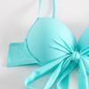 Nouă Culoare Solidă Sexy Cu Fusta Bikini Bandeau Costum de baie Femei Costum de baie Trei piese Set Bikini Costum de baie pentru baie