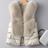 Vest Coat Autumn Short Down Jacket Women Iimitation Vest Winter Wear Waistcoat Sleeveless