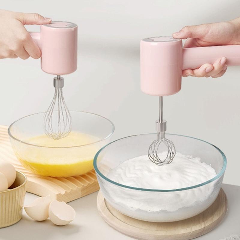 Portable Handheld Eggs Beater with Comfortable Grip Stainless Steel 3 Speed Adjustments Mixer with Detachable Whisk