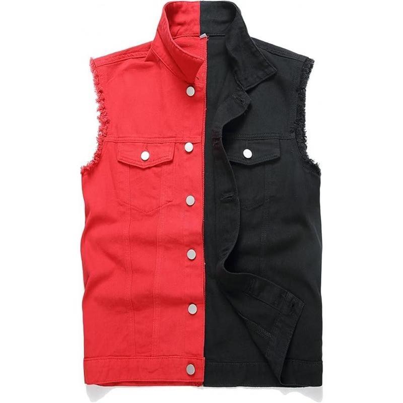 Z 95771 Casual Sleeves Denim Vest Korean Denim Vest