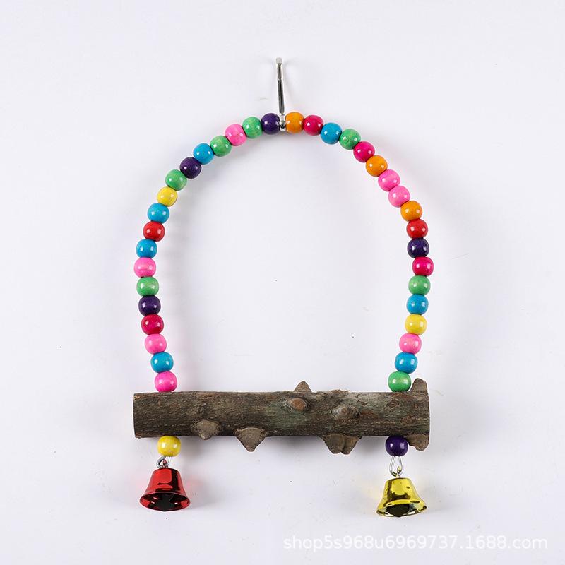 Parrot Chewing Toy Set: Pepper Wood Ladder, Swing, Stand Stick, Cuttlefish Bone Molar String