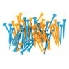 Kurze Plastik-Golftees 68 mm Bunte Kissenoberseite Packung Golf Übungszubehör für Golf Training